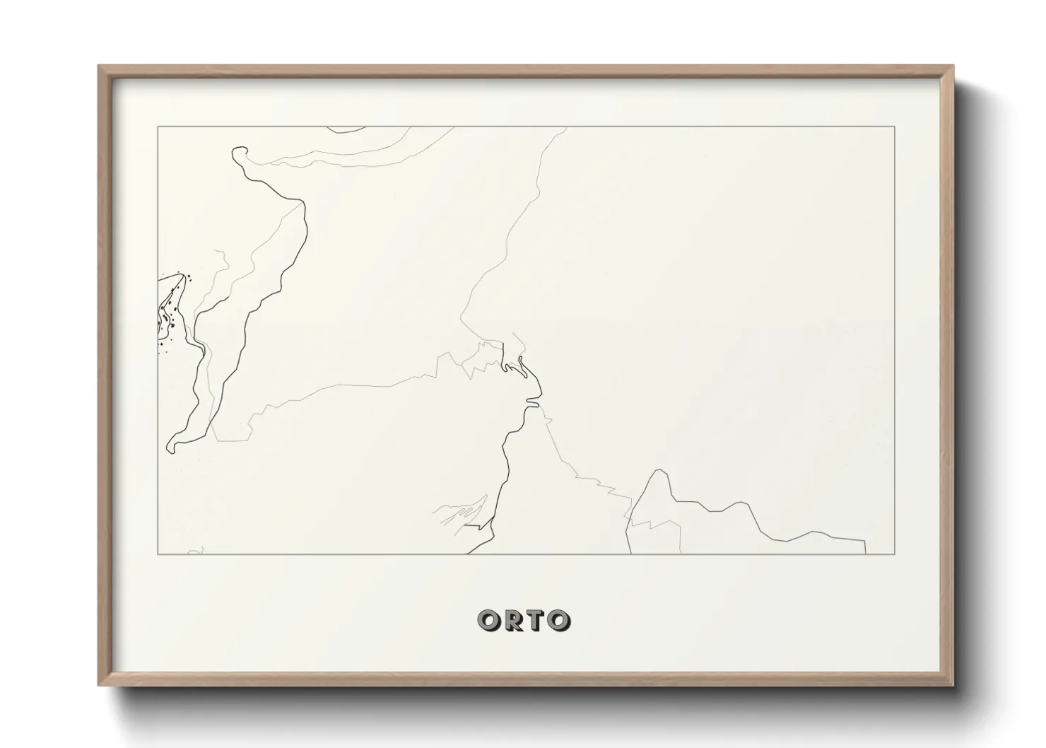 Une affiche de carte sur Orto