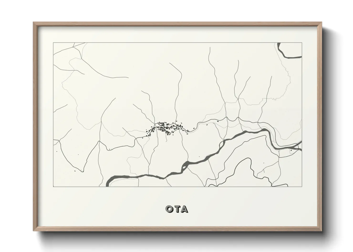 Une affiche de carte sur Ota