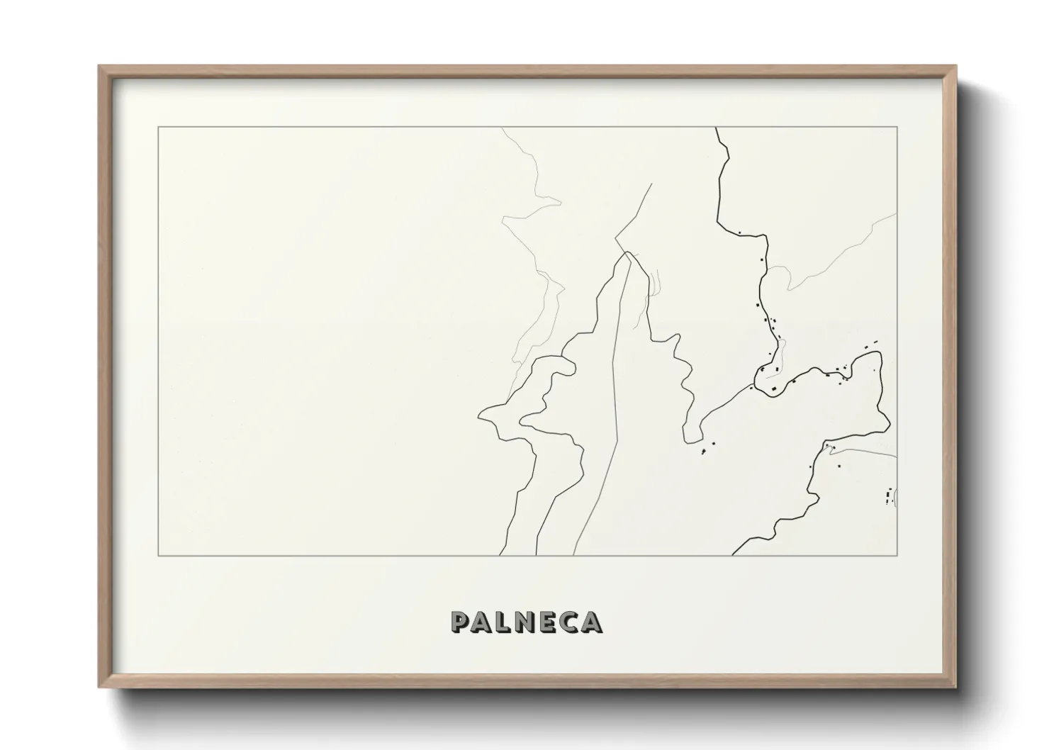 Une affiche de carte sur Palneca