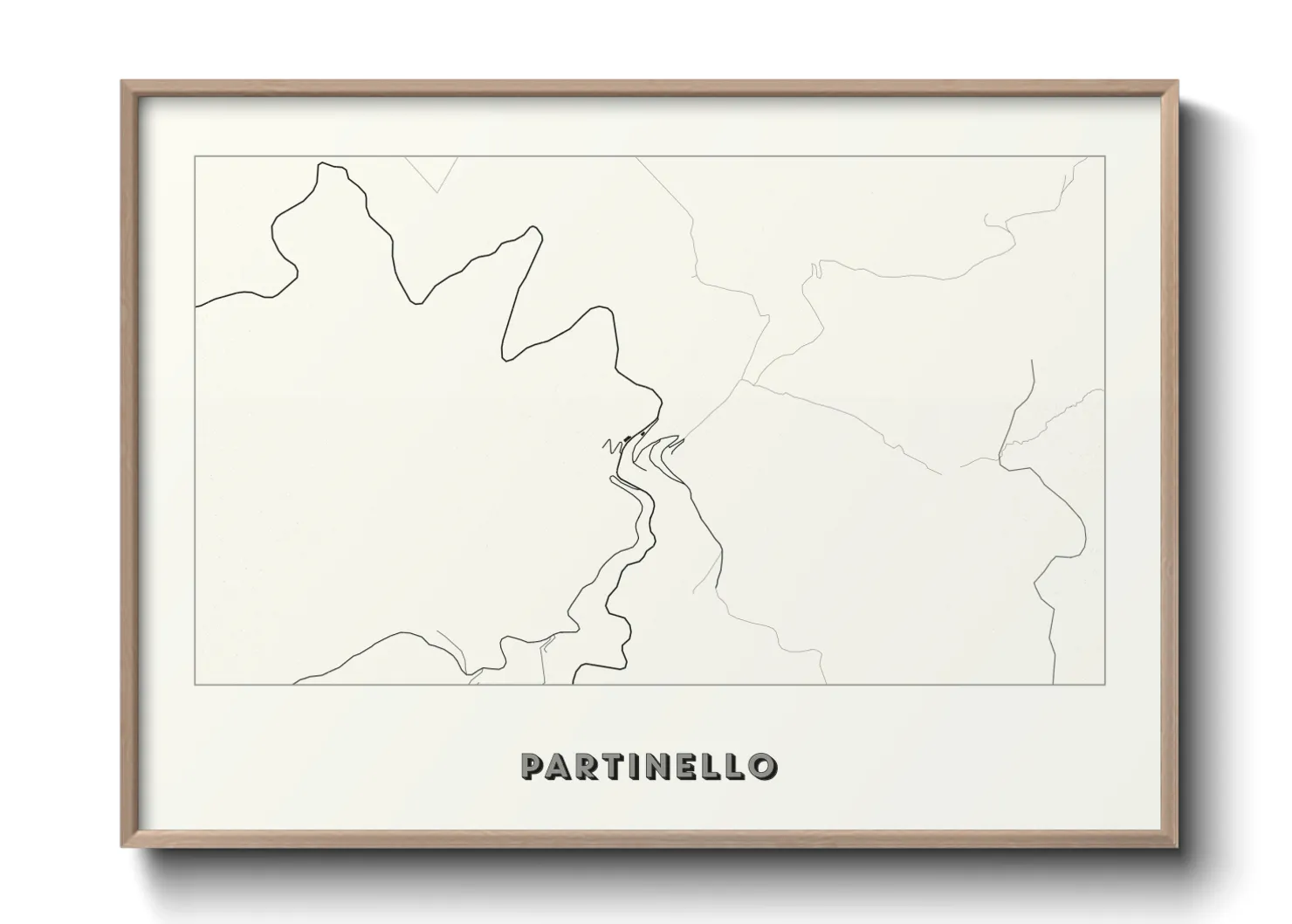 Une affiche de carte sur Partinello