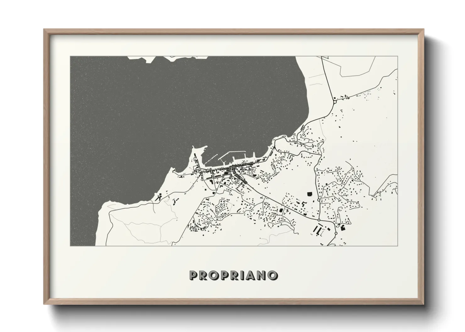 Une affiche de carte sur Propriano