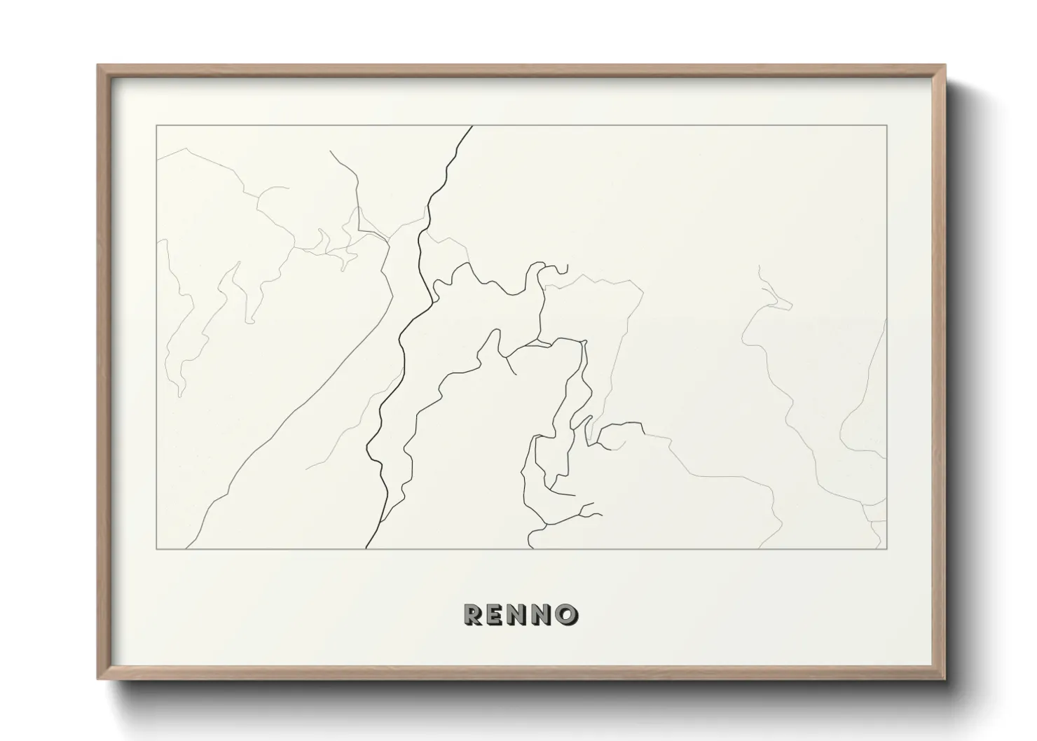 Une affiche de carte sur Renno
