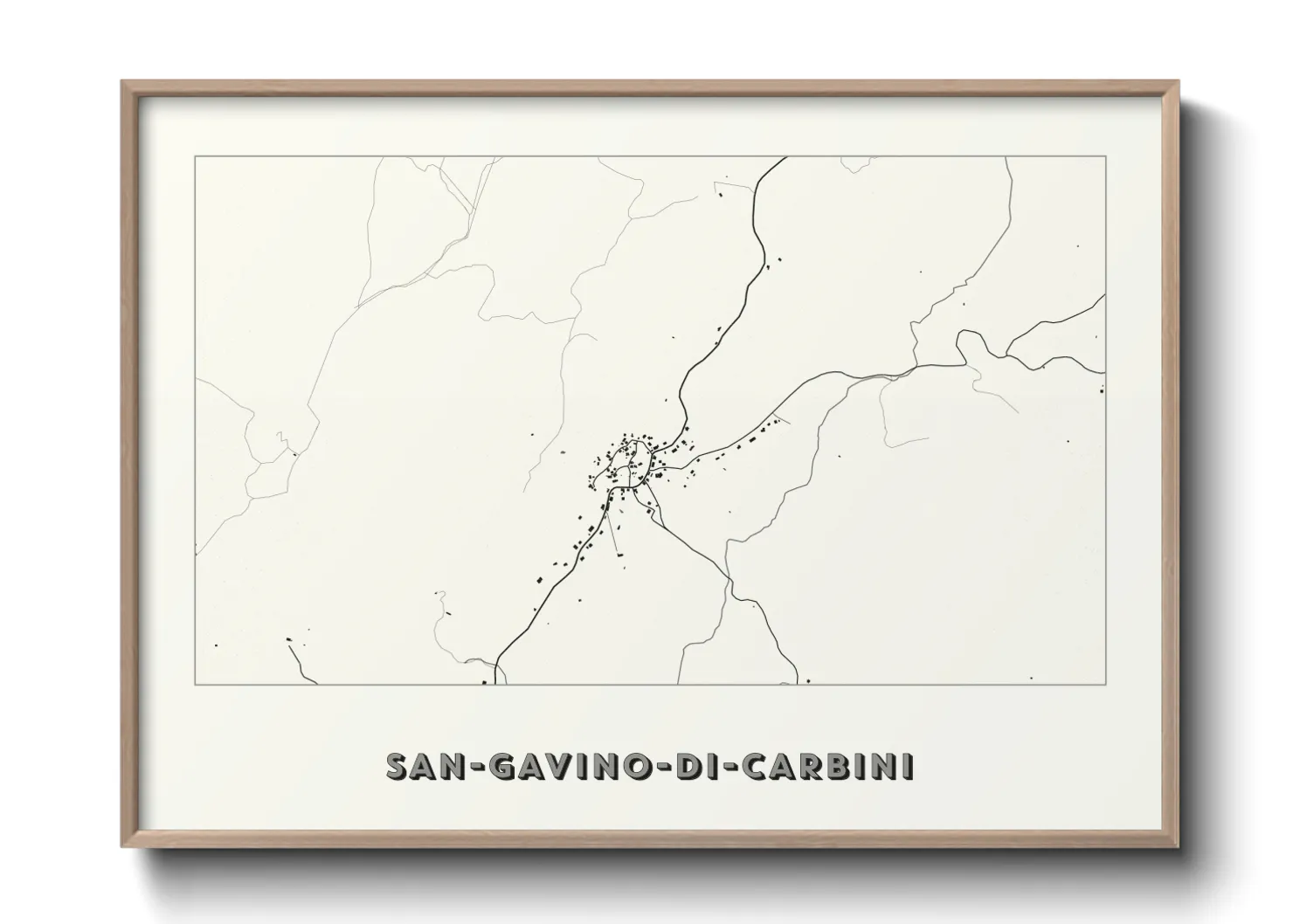 Une affiche de carte sur San-Gavino-di-Carbini