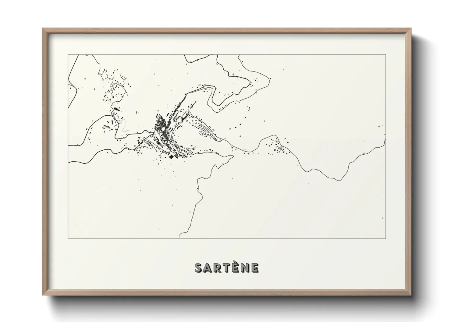 Une affiche de carte sur Sartène