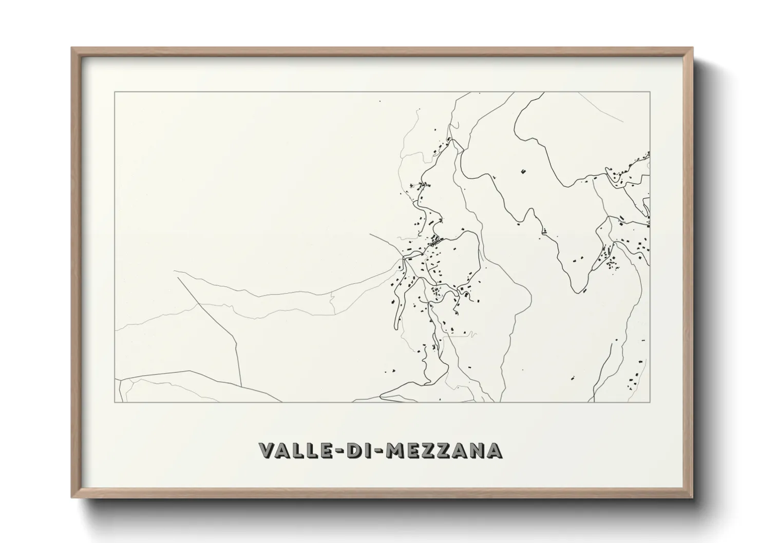 Une affiche de carte sur Valle-di-Mezzana