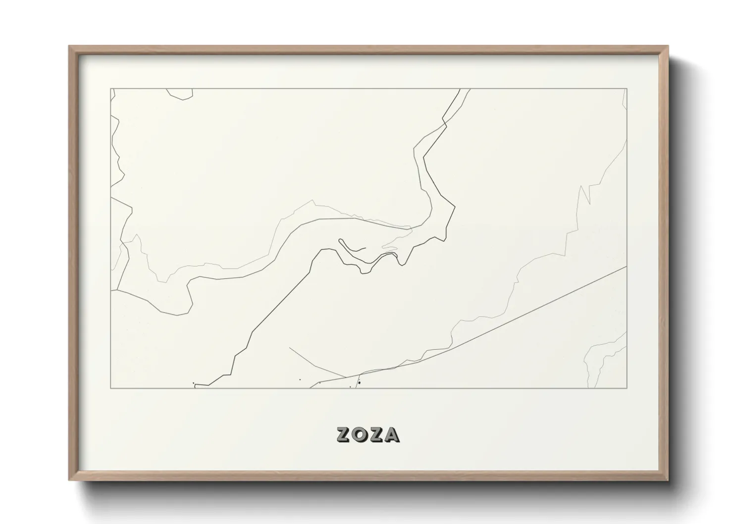 Une affiche de carte sur Zoza