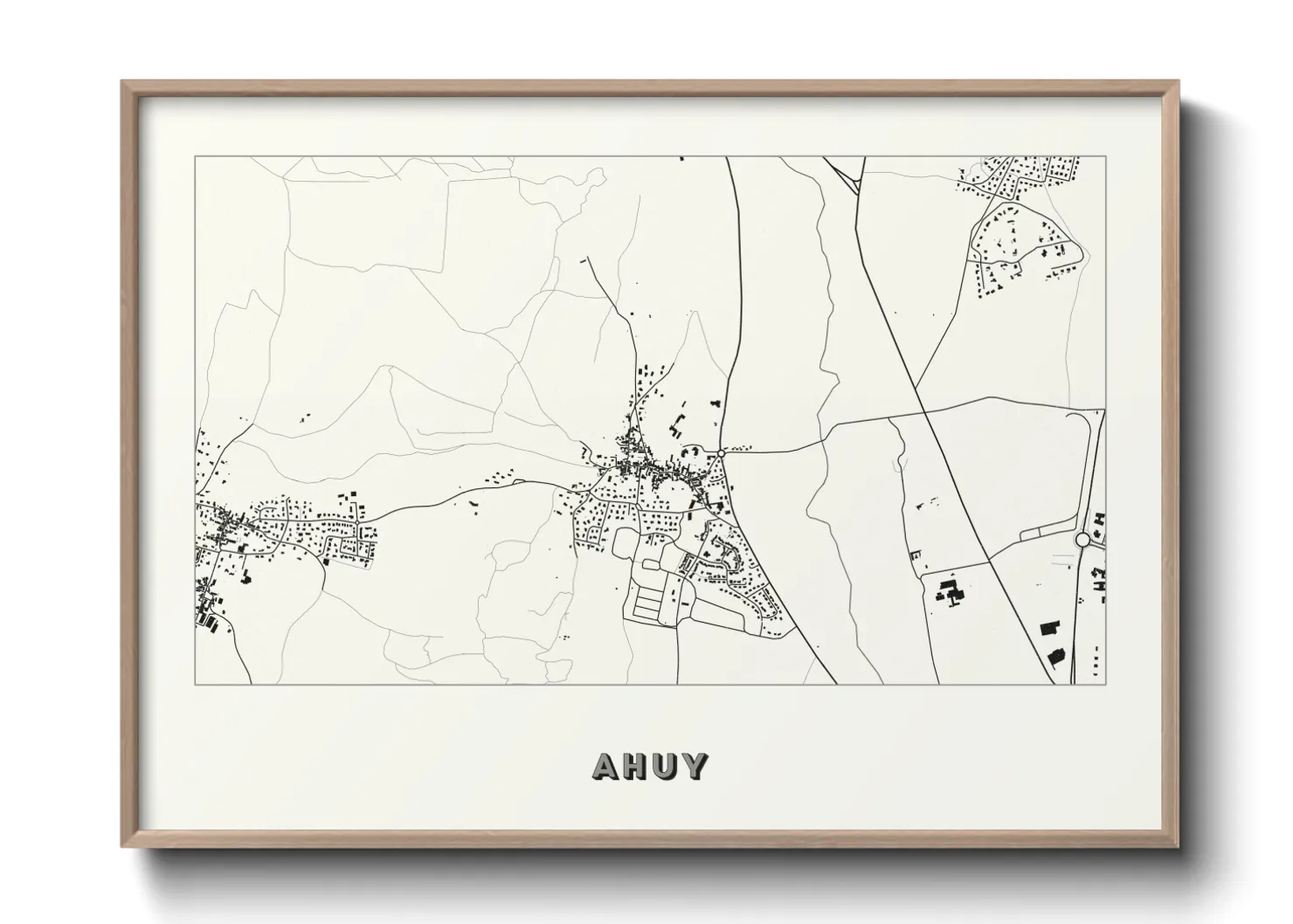 Une affiche de carte sur Ahuy