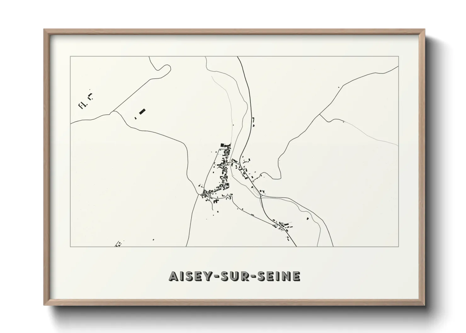 Une affiche de carte sur Aisey-sur-Seine