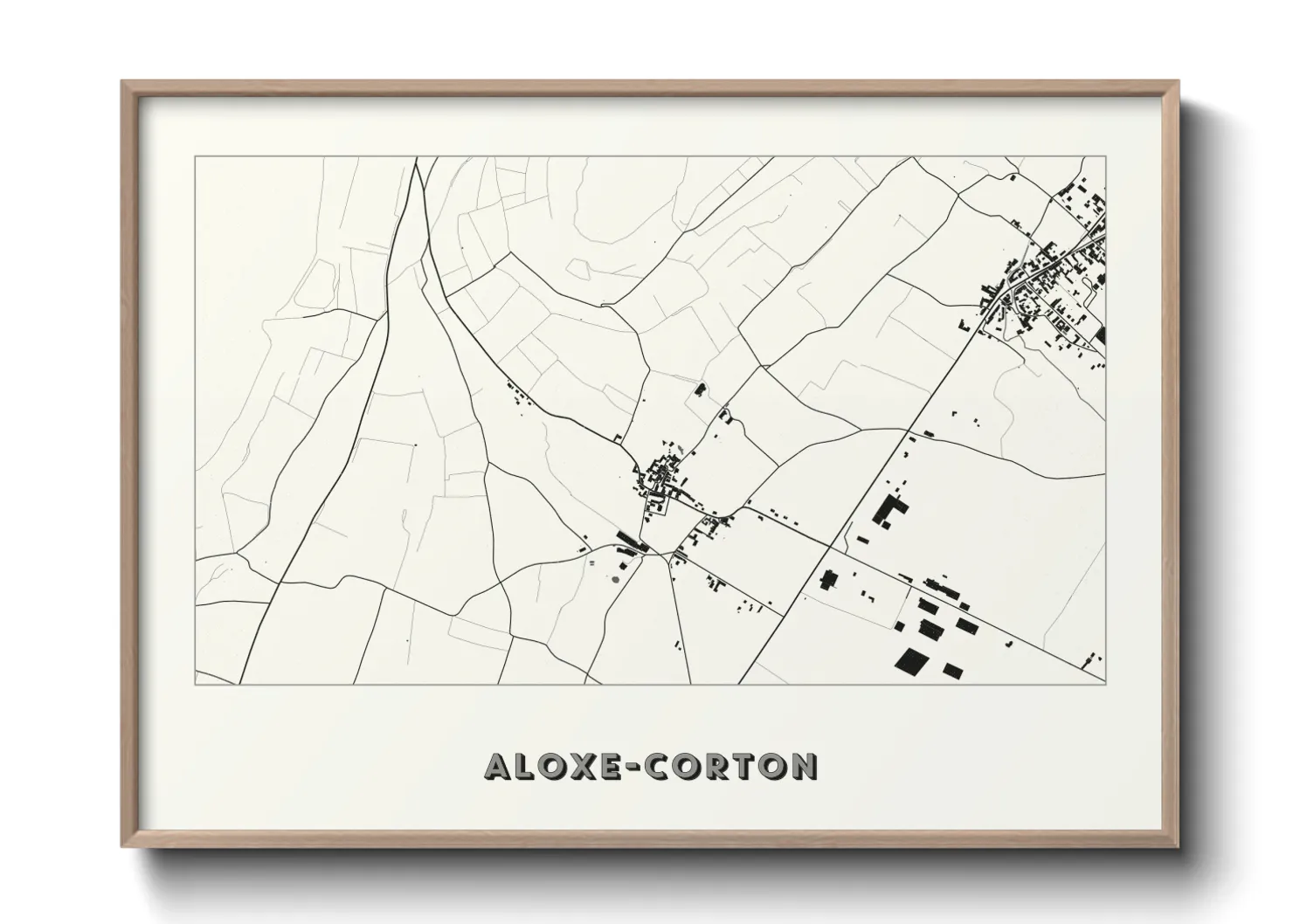 Une affiche de carte sur Aloxe-Corton