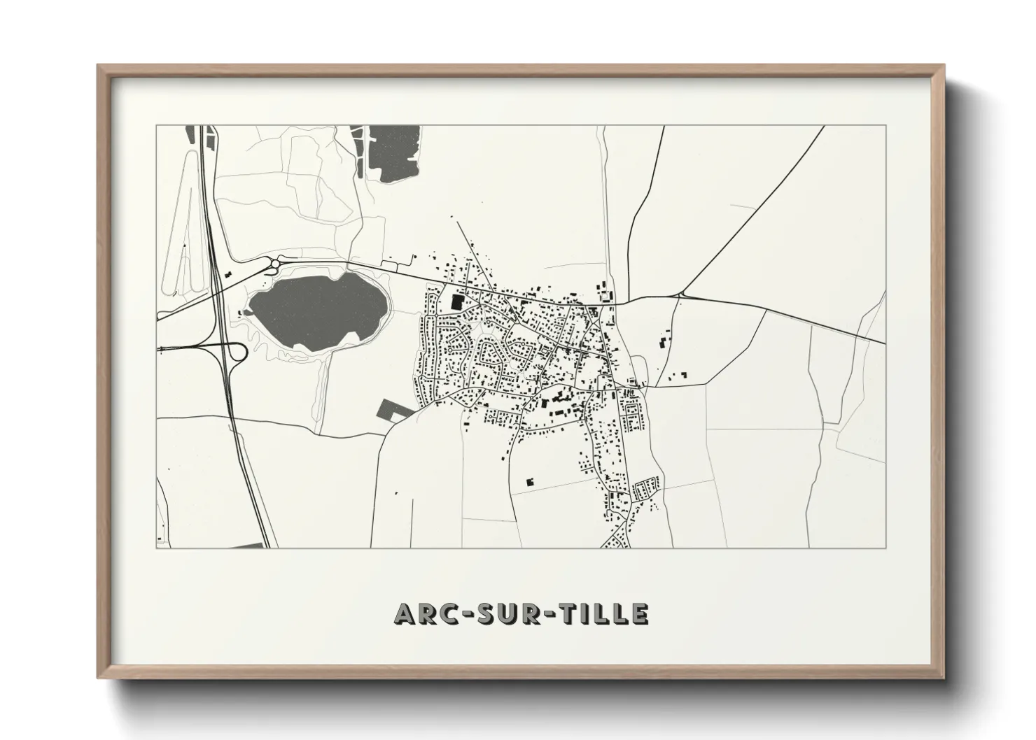 Une affiche de carte sur Arc-sur-Tille