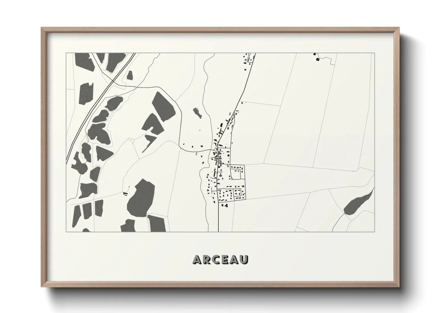 Une affiche de carte sur Arceau
