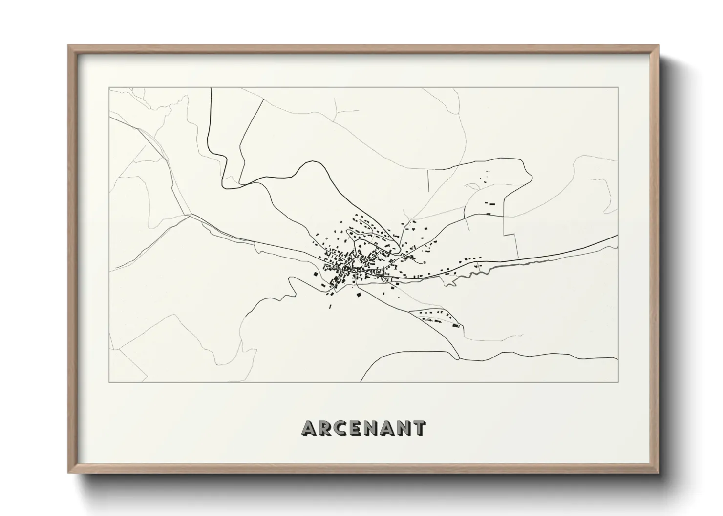 Une affiche de carte sur Arcenant
