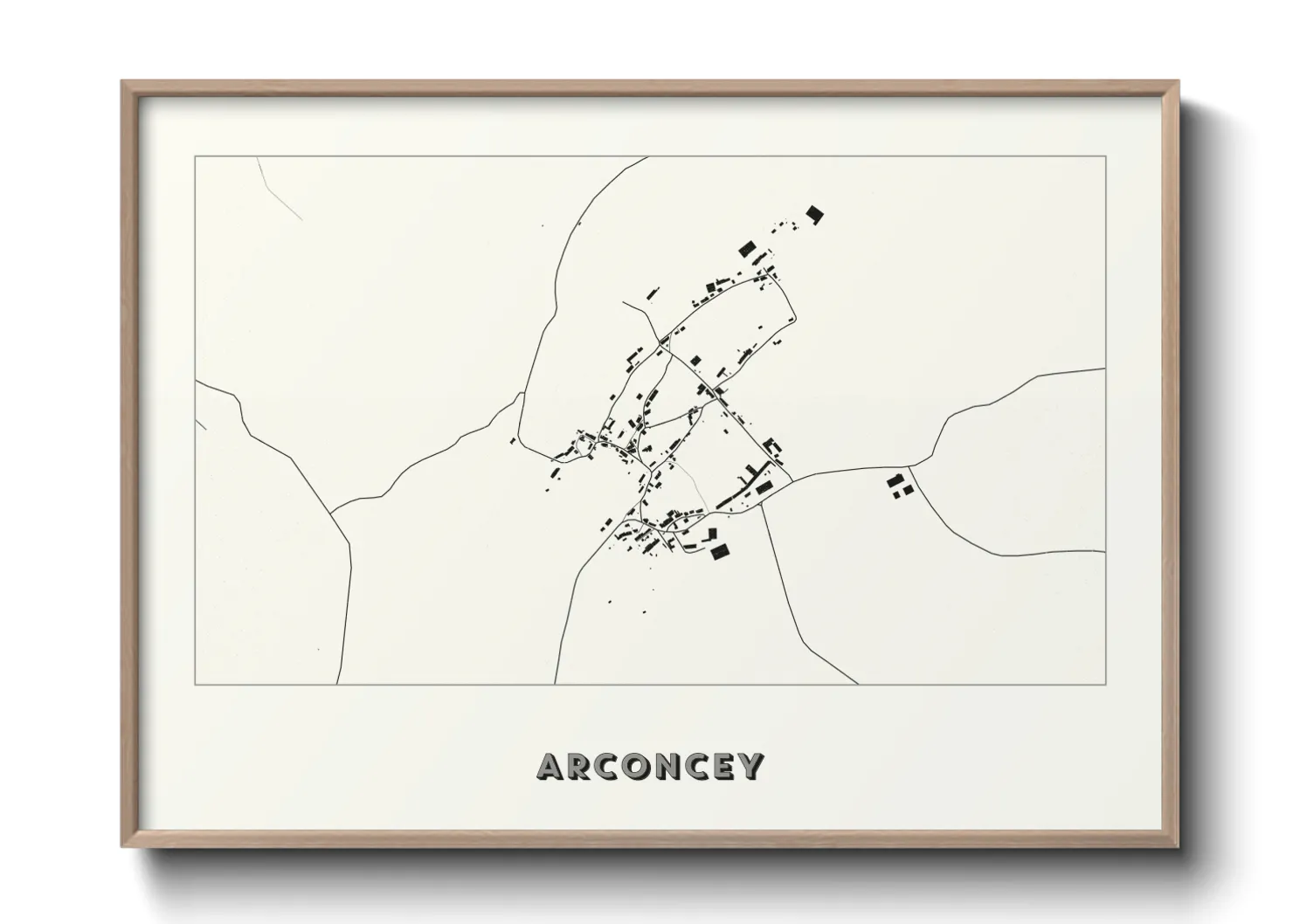 Une affiche de carte sur Arconcey