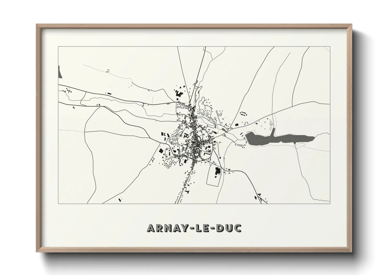 Une affiche de carte sur Arnay-le-Duc