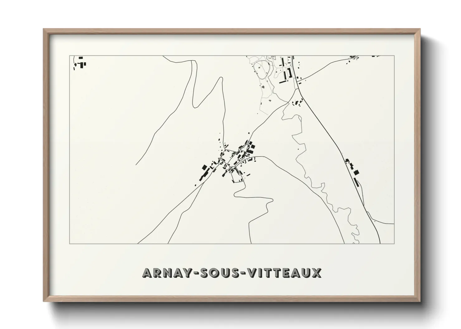 Une affiche de carte sur Arnay-sous-Vitteaux