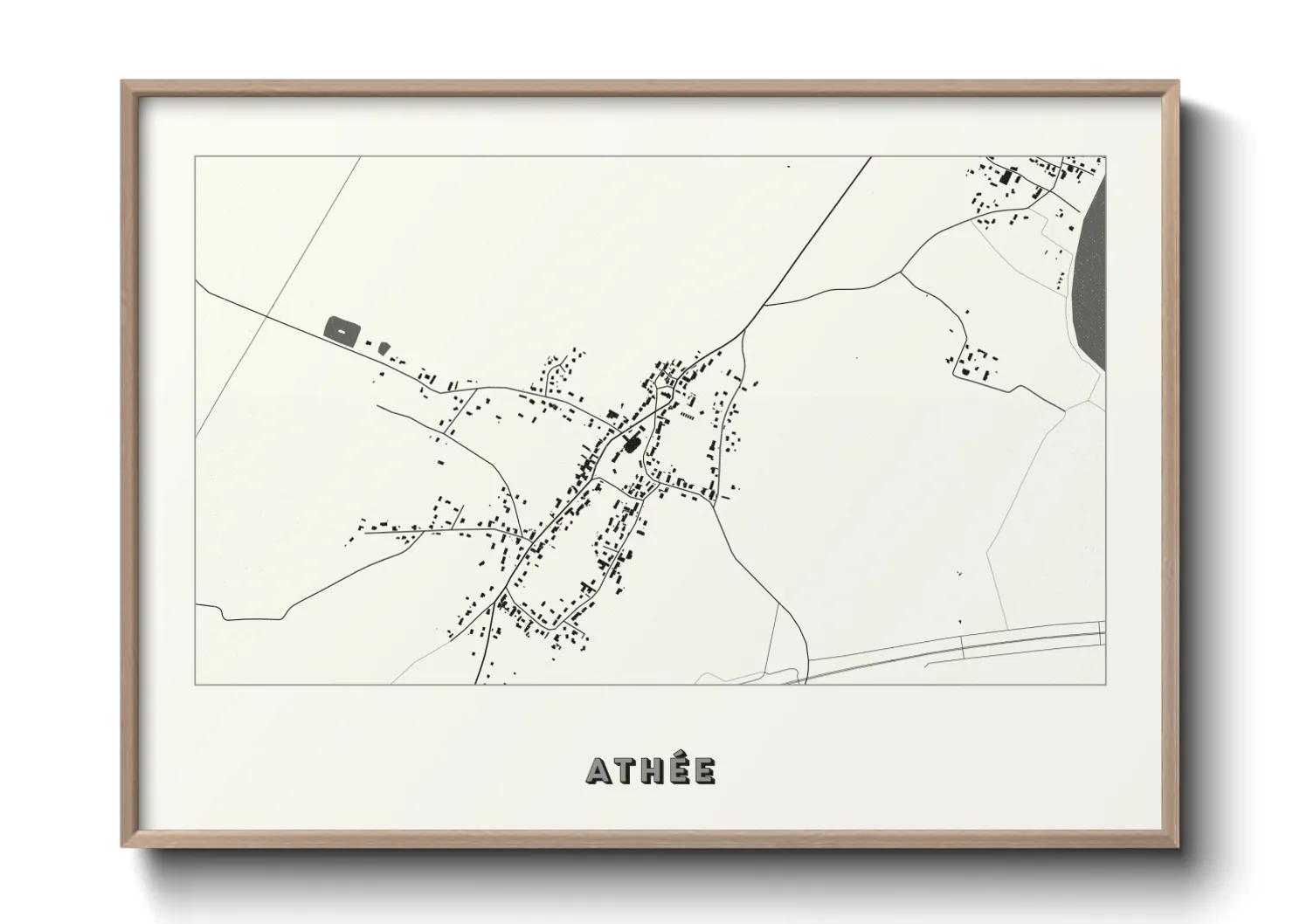 Une affiche de carte sur Athée