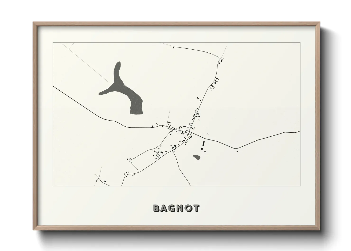 Une affiche de carte sur Bagnot