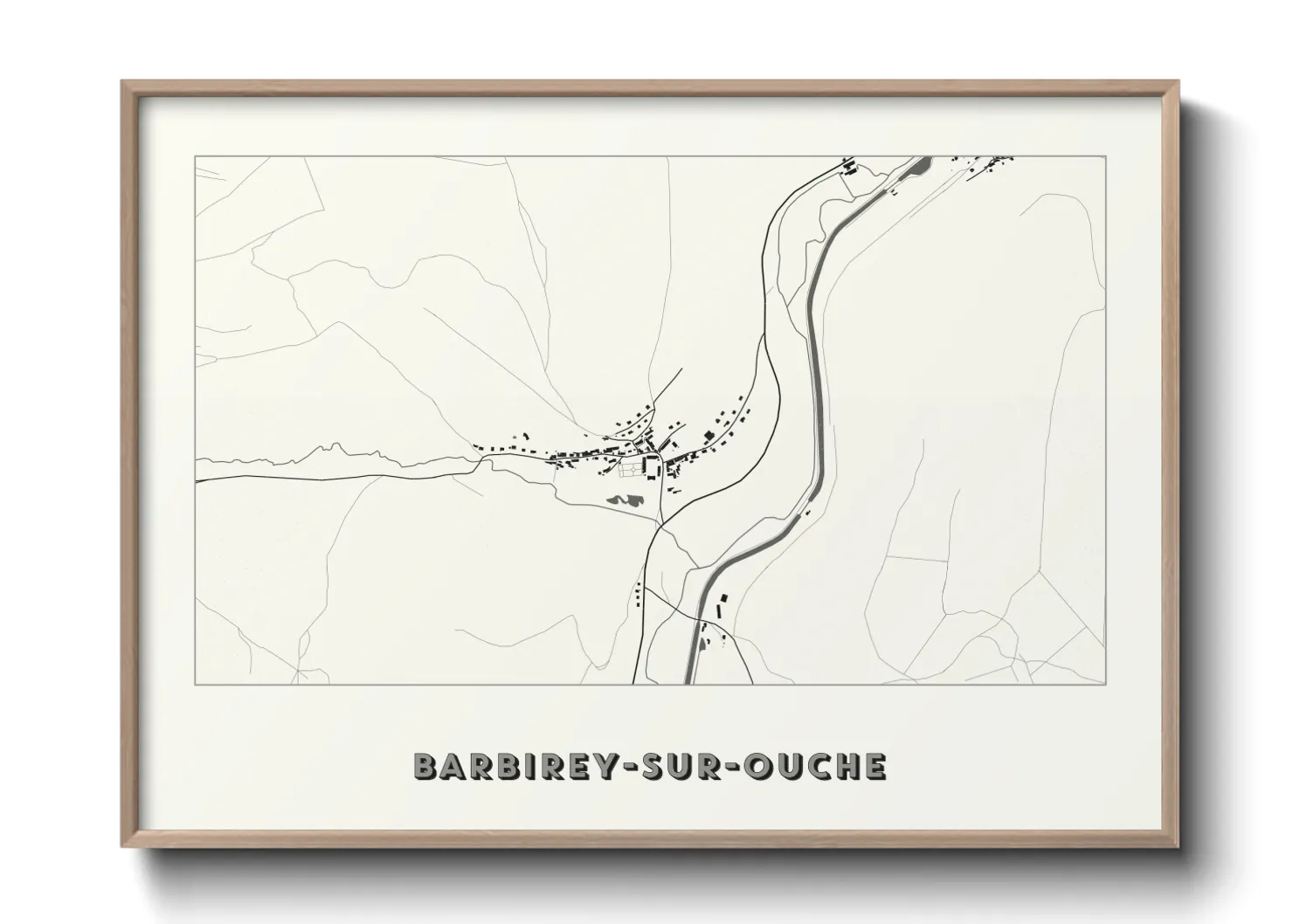 Une affiche de carte sur Barbirey-sur-Ouche