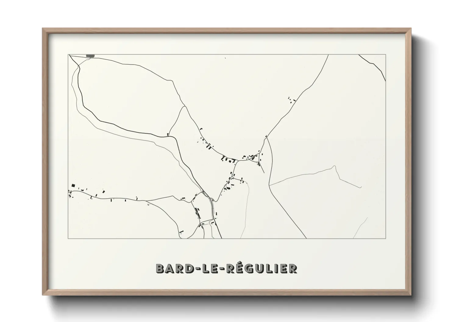Une affiche de carte sur Bard-le-Régulier