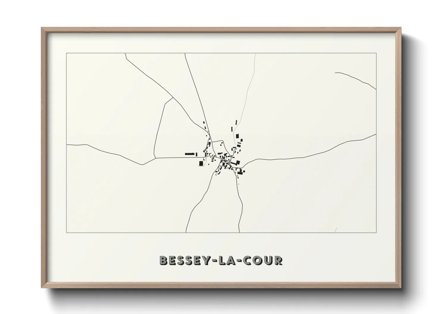 Une affiche de carte sur Bessey-la-Cour