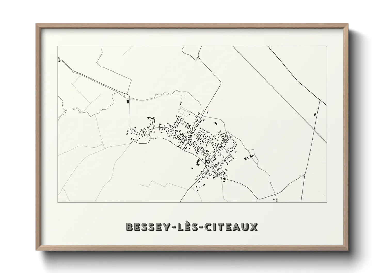 Une affiche de carte sur Bessey-lès-Citeaux