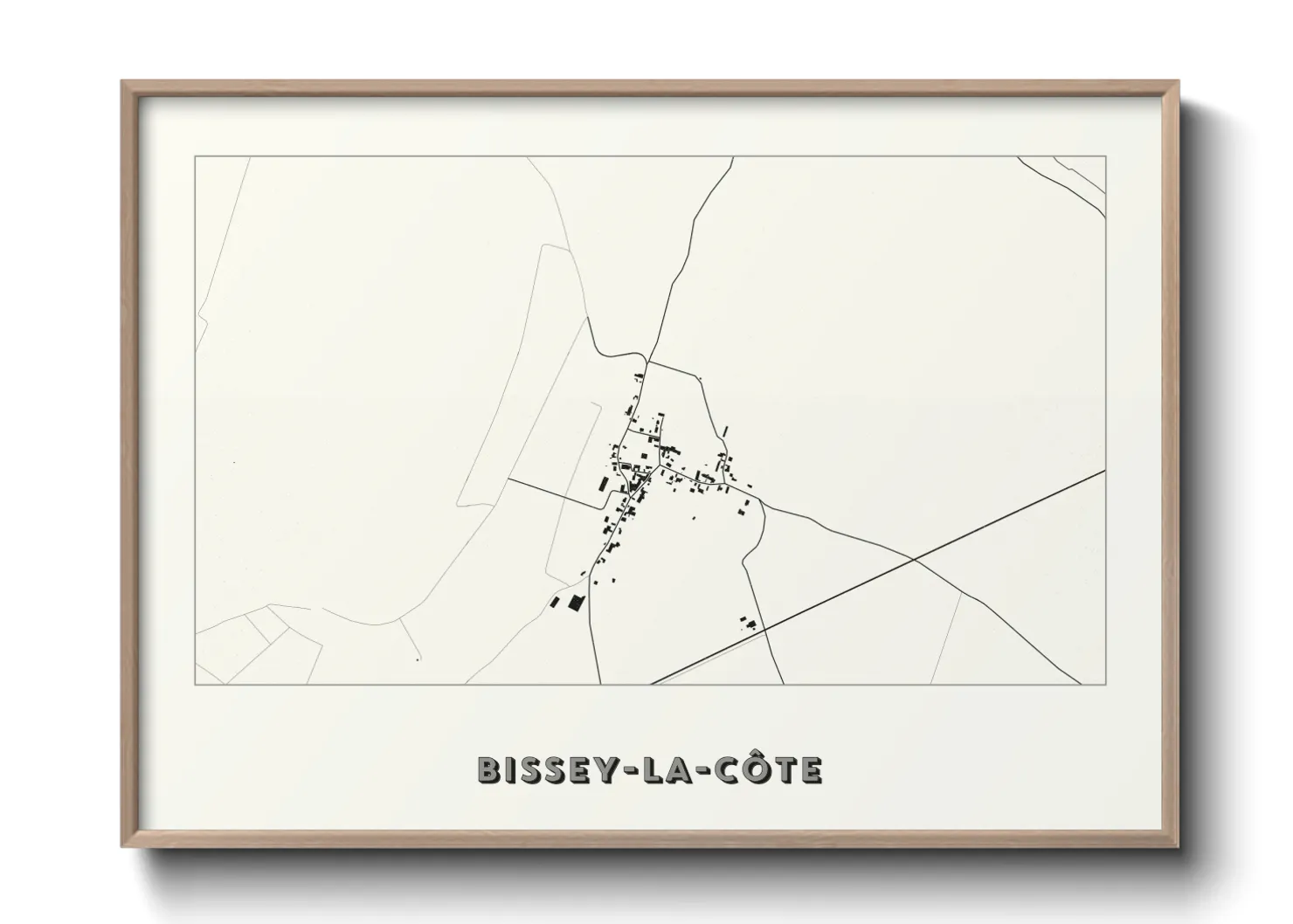 Une affiche de carte sur Bissey-la-Côte