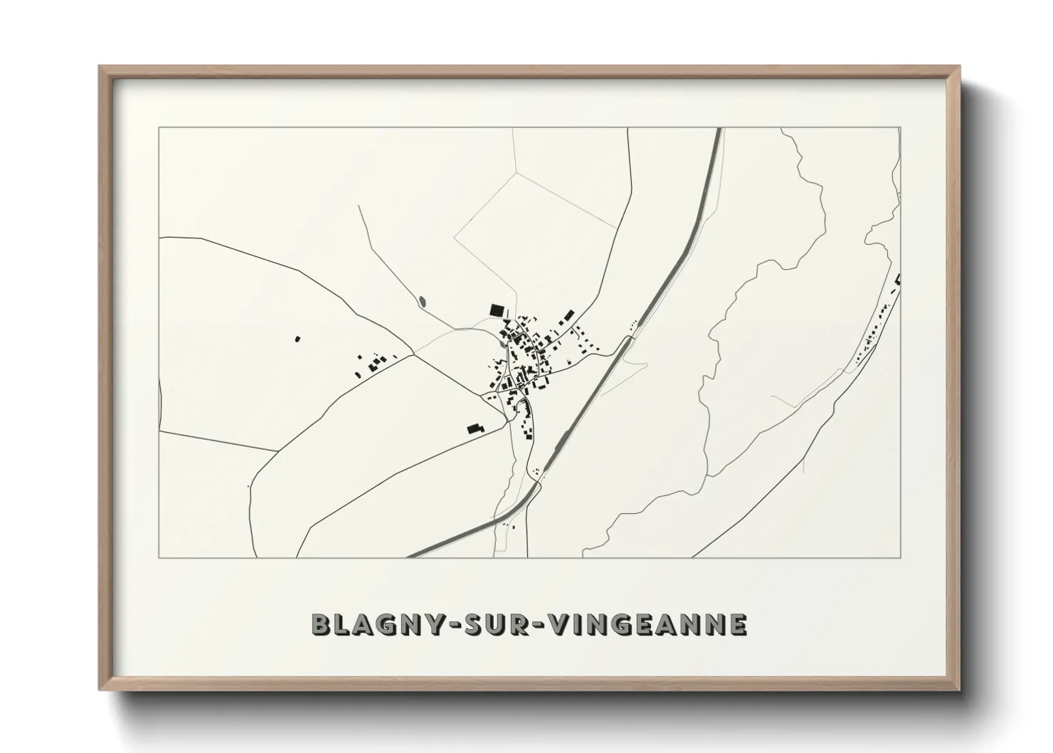Une affiche de carte sur Blagny-sur-Vingeanne