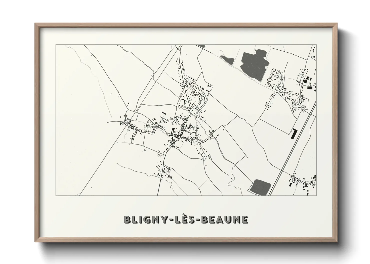 Une affiche de carte sur Bligny-lès-Beaune