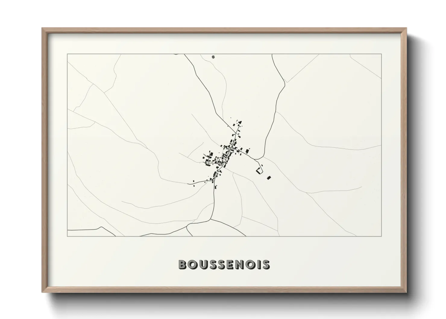 Une affiche de carte sur Boussenois