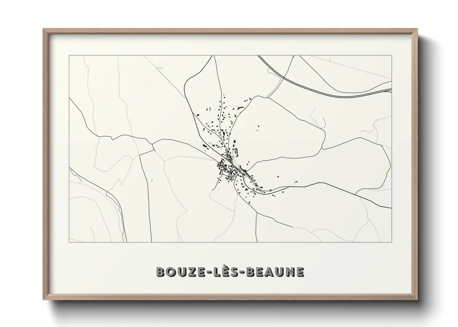 Une affiche de carte sur Bouze-lès-Beaune