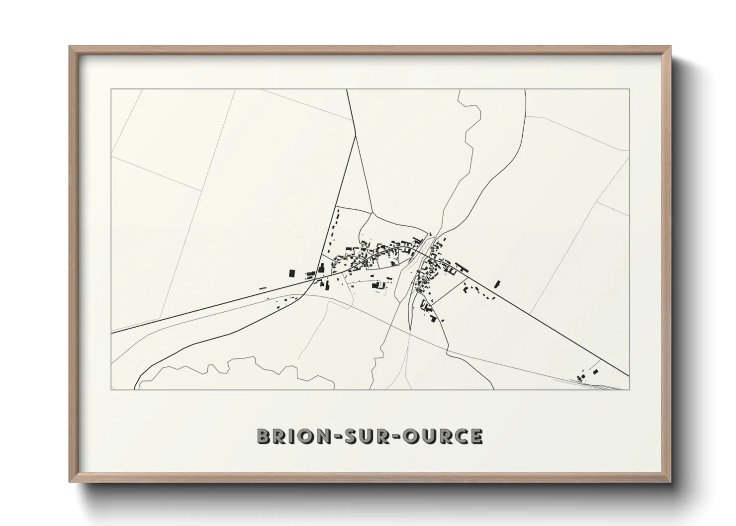 Une affiche de carte sur Brion-sur-Ource