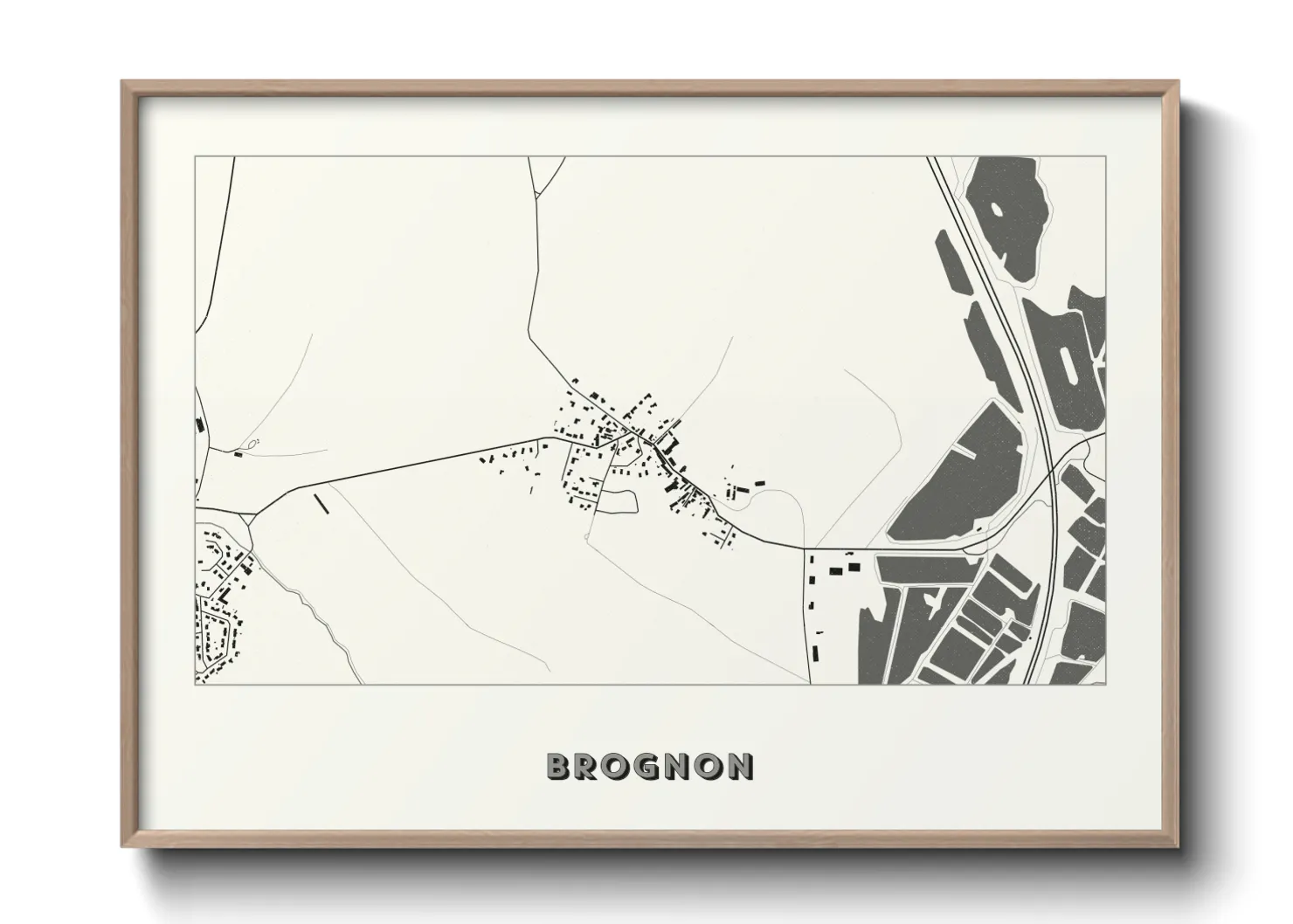 Une affiche de carte sur Brognon