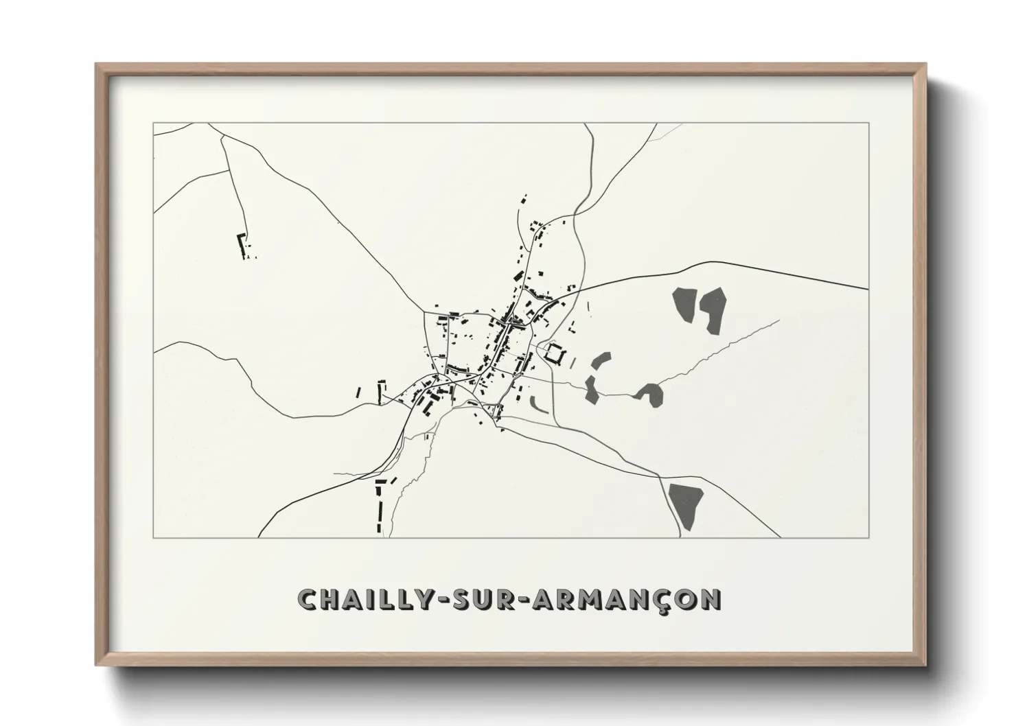 Une affiche de carte sur Chailly-sur-Armançon