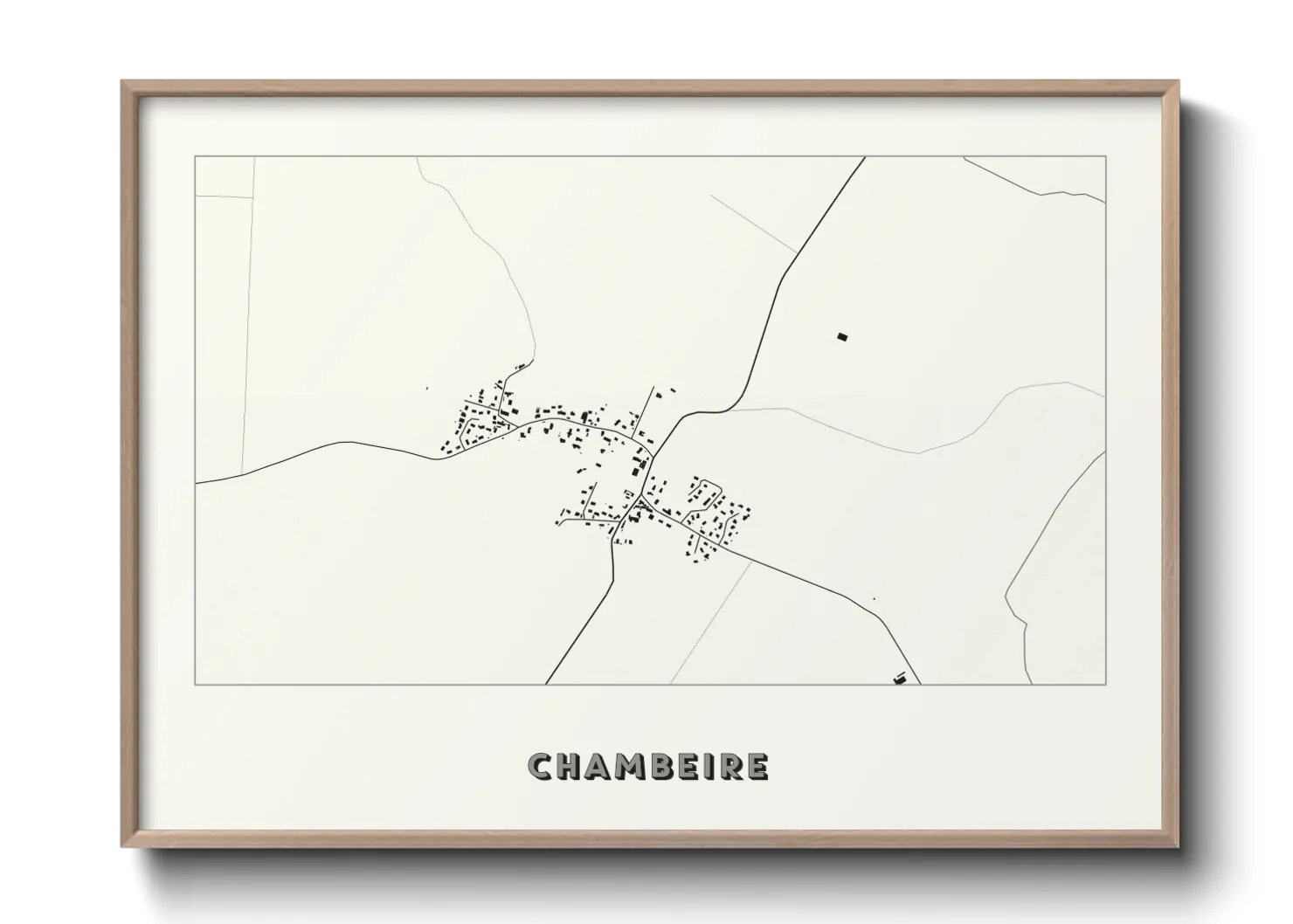 Une affiche de carte sur Chambeire