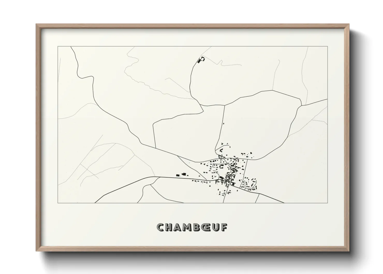 Une affiche de carte sur Chambœuf