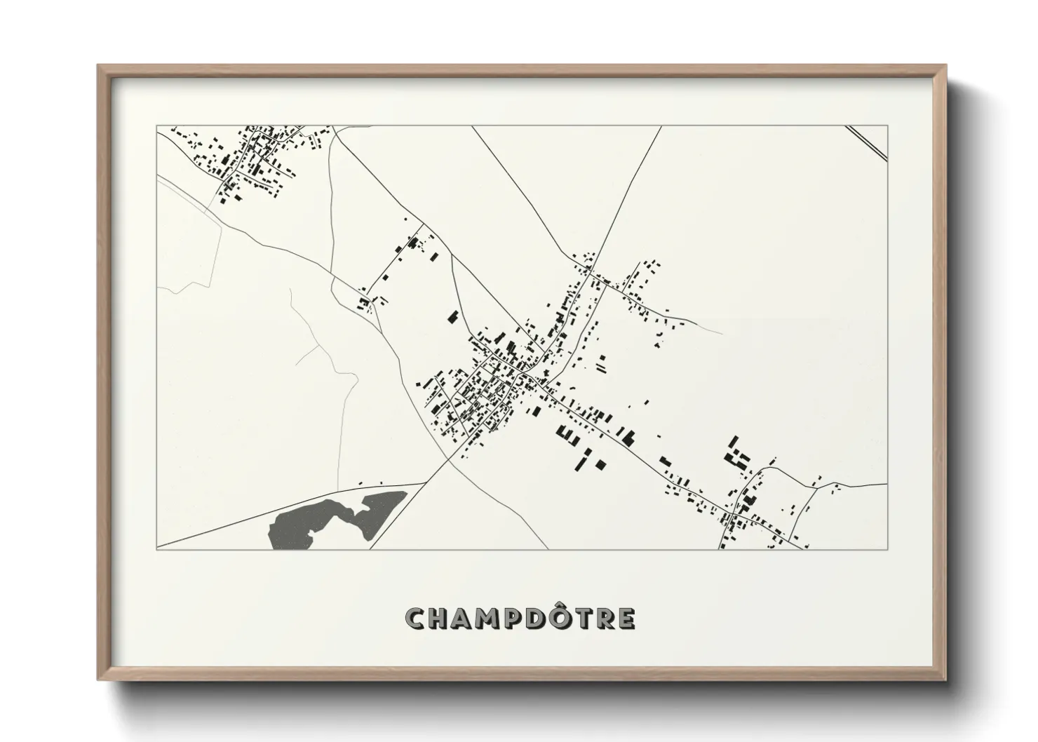 Une affiche de carte sur Champdôtre