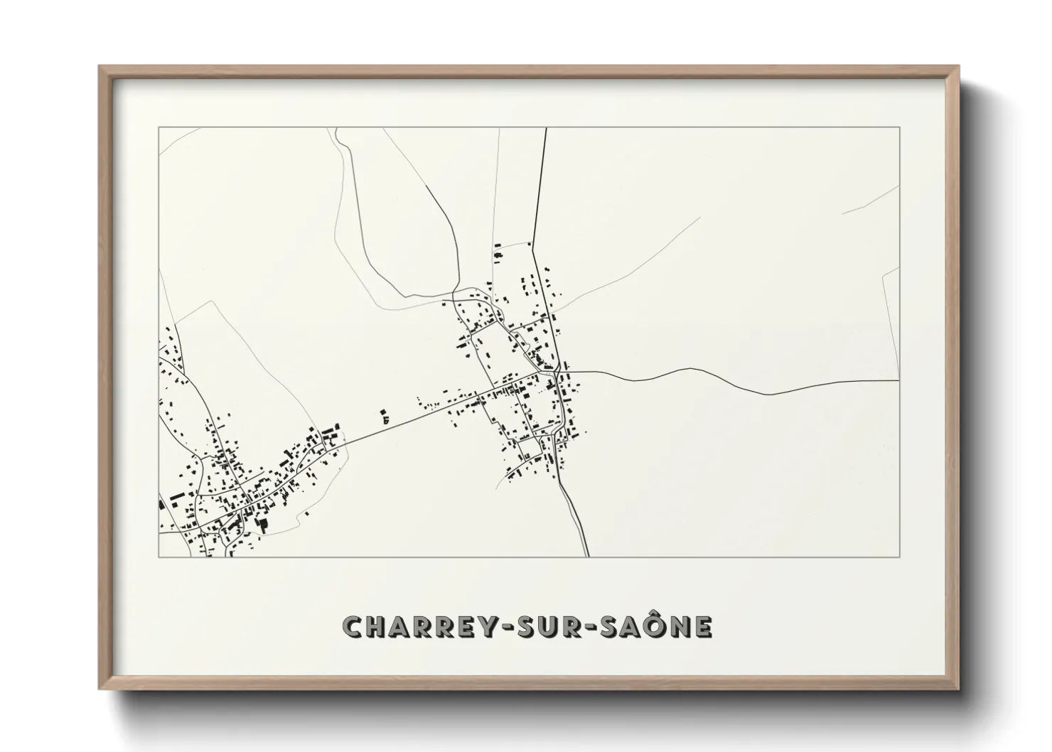 Une affiche de carte sur Charrey-sur-Saône