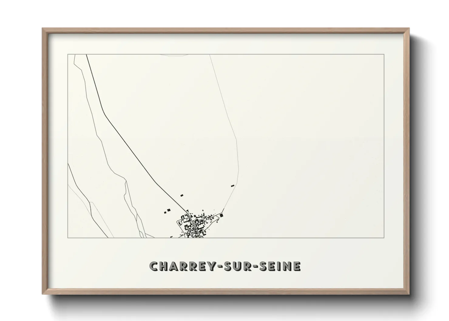 Une affiche de carte sur Charrey-sur-Seine