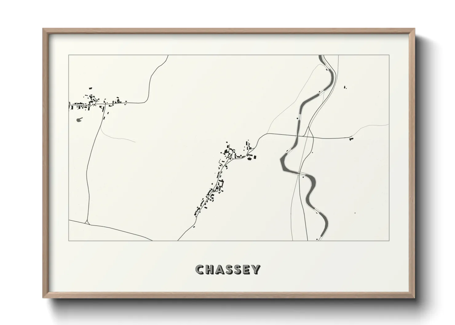 Une affiche de carte sur Chassey