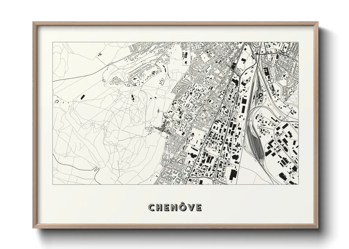 Une affiche de carte sur Chenôve