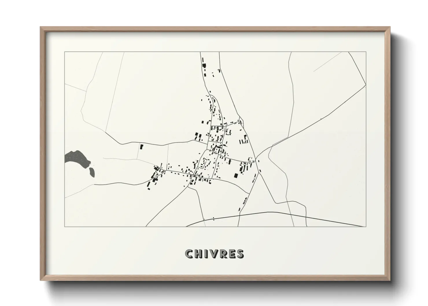 Une affiche de carte sur Chivres