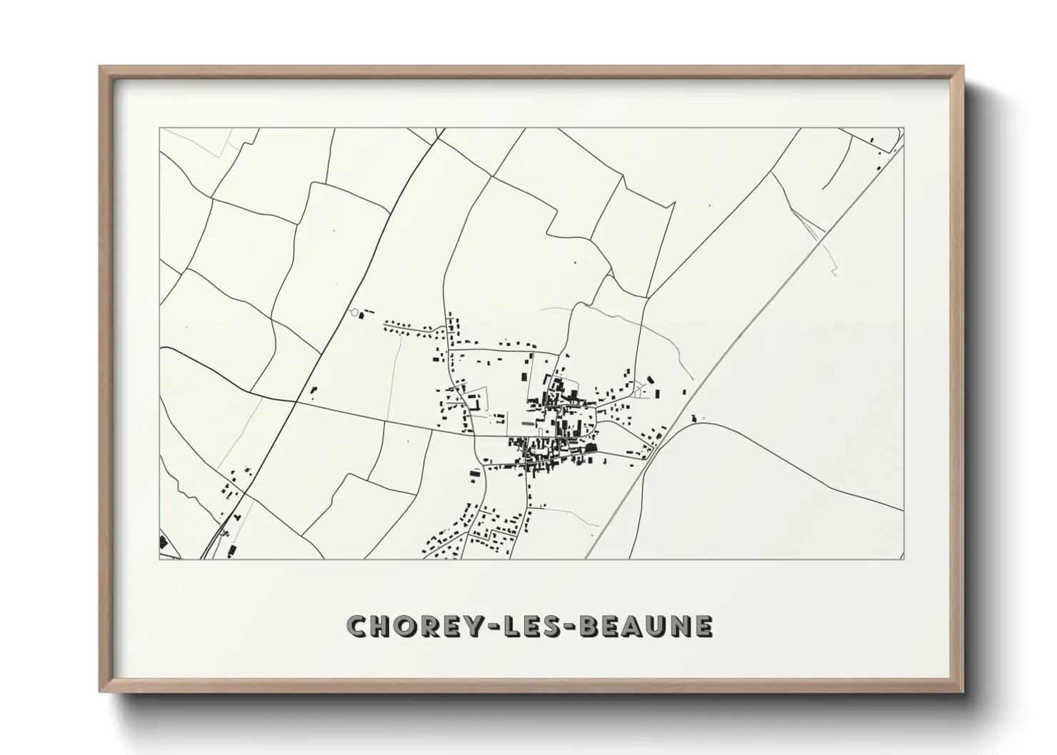 Une affiche de carte sur Chorey-les-Beaune