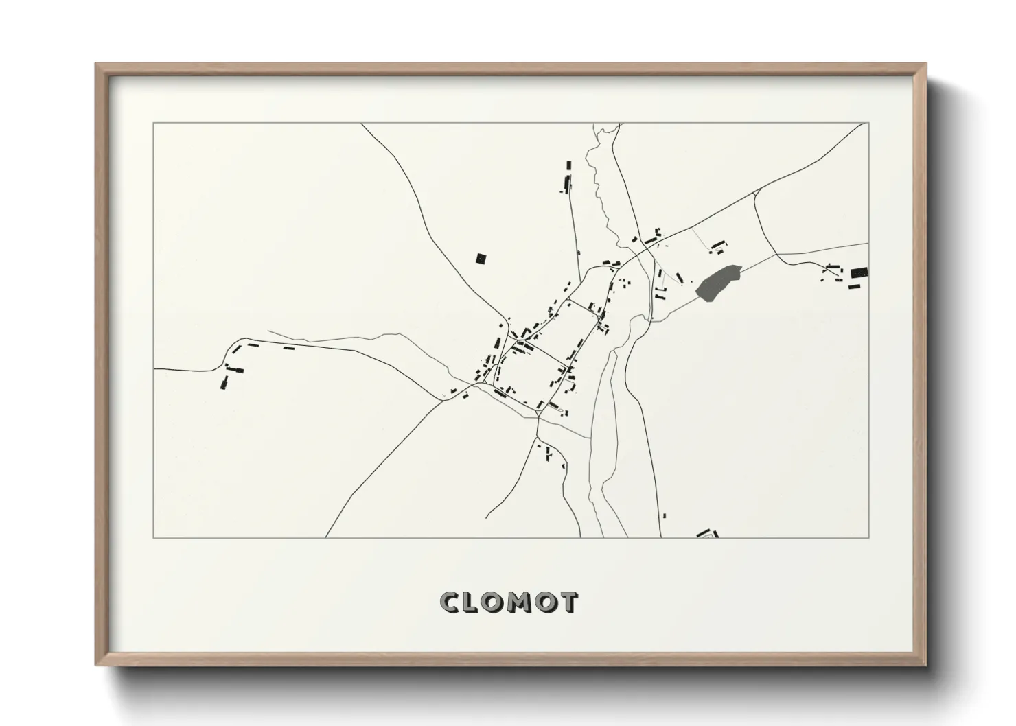 Une affiche de carte sur Clomot