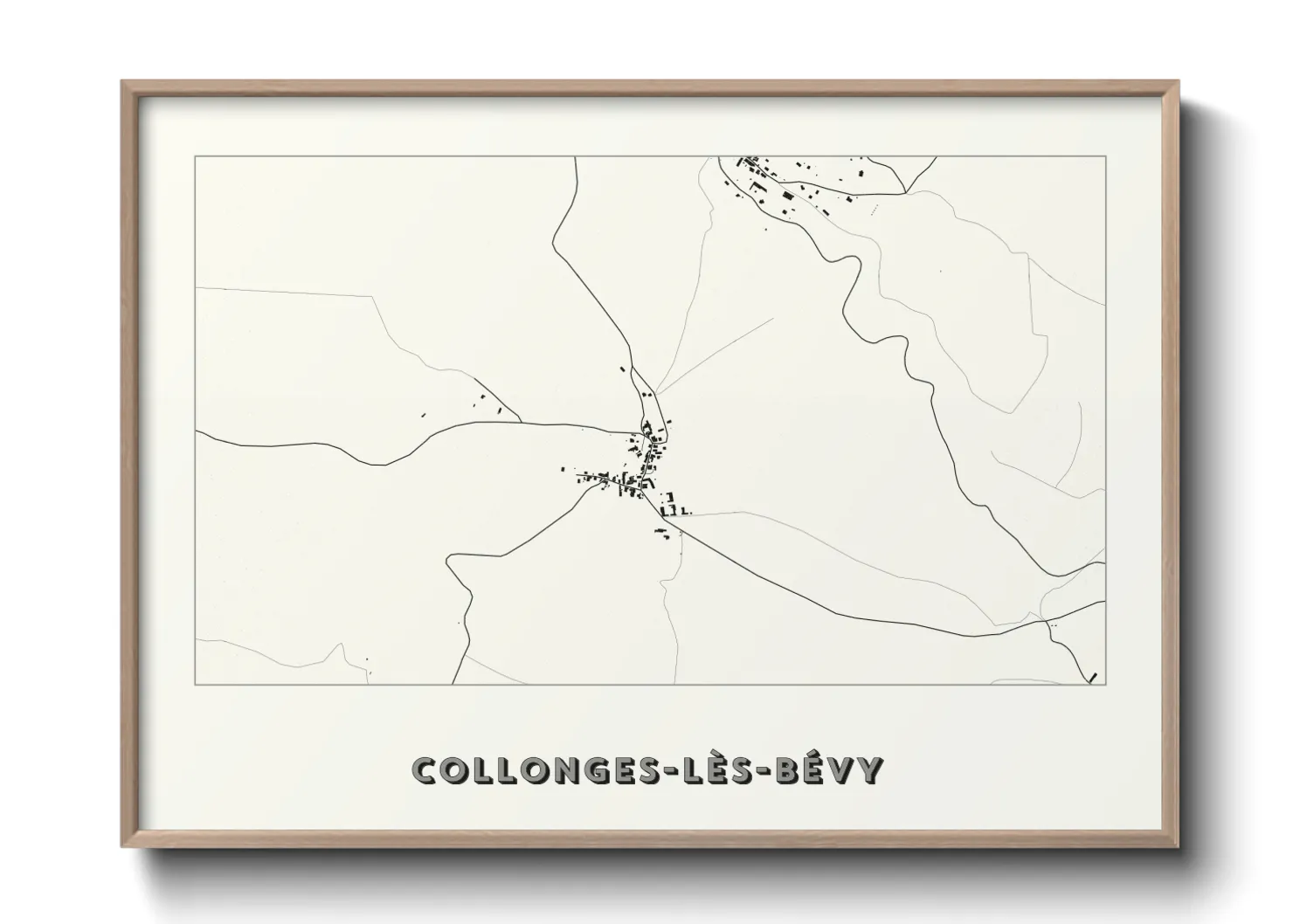 Une affiche de carte sur Collonges-lès-Bévy