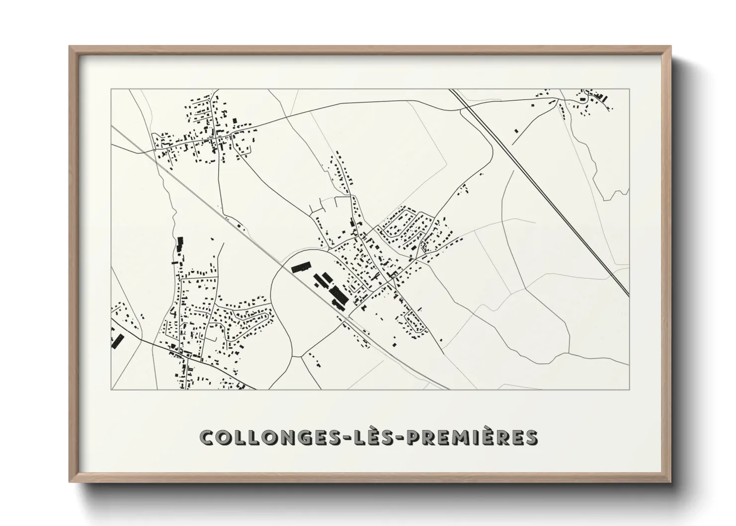 Une affiche de carte sur Collonges-lès-Premières