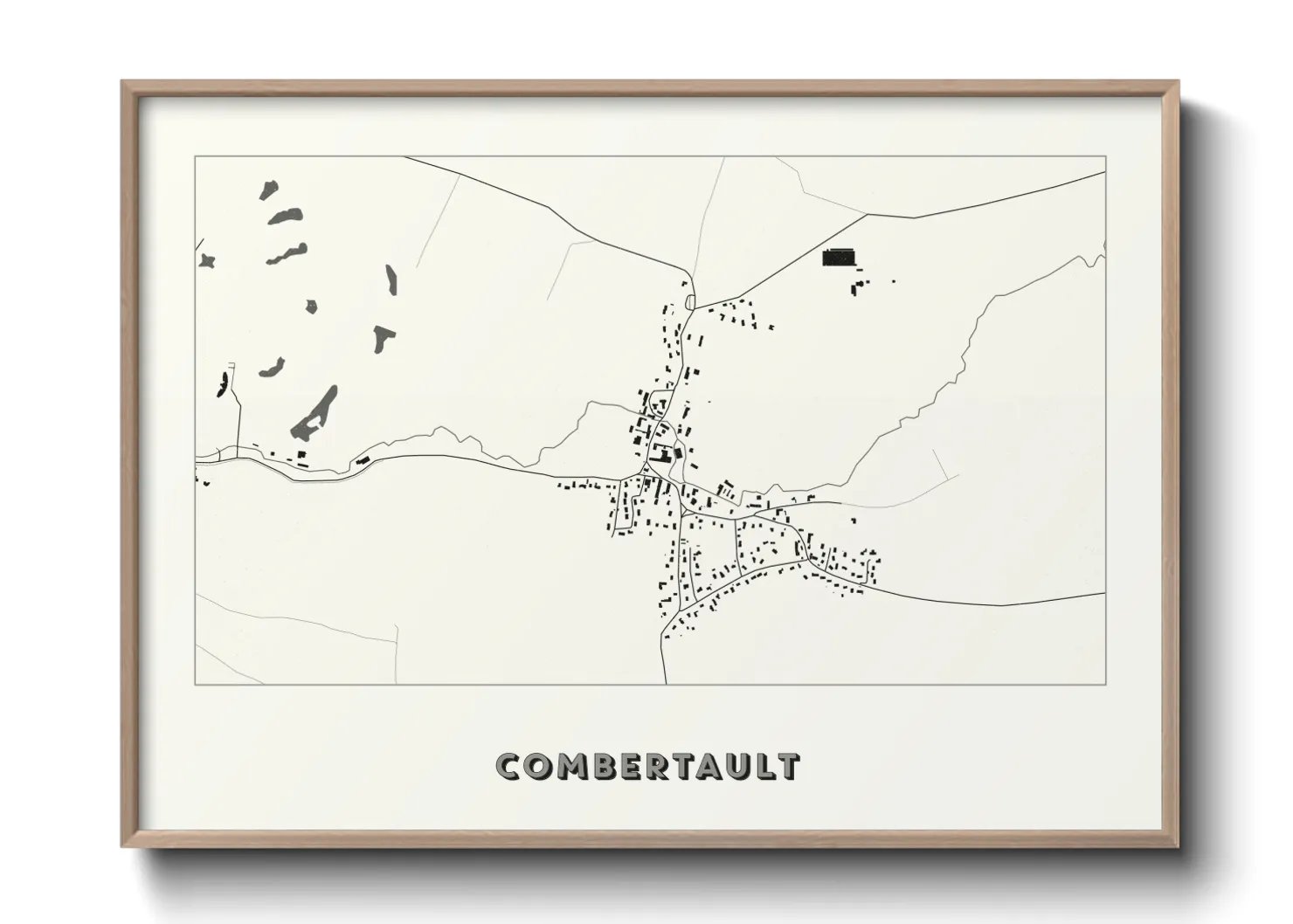 Une affiche de carte sur Combertault