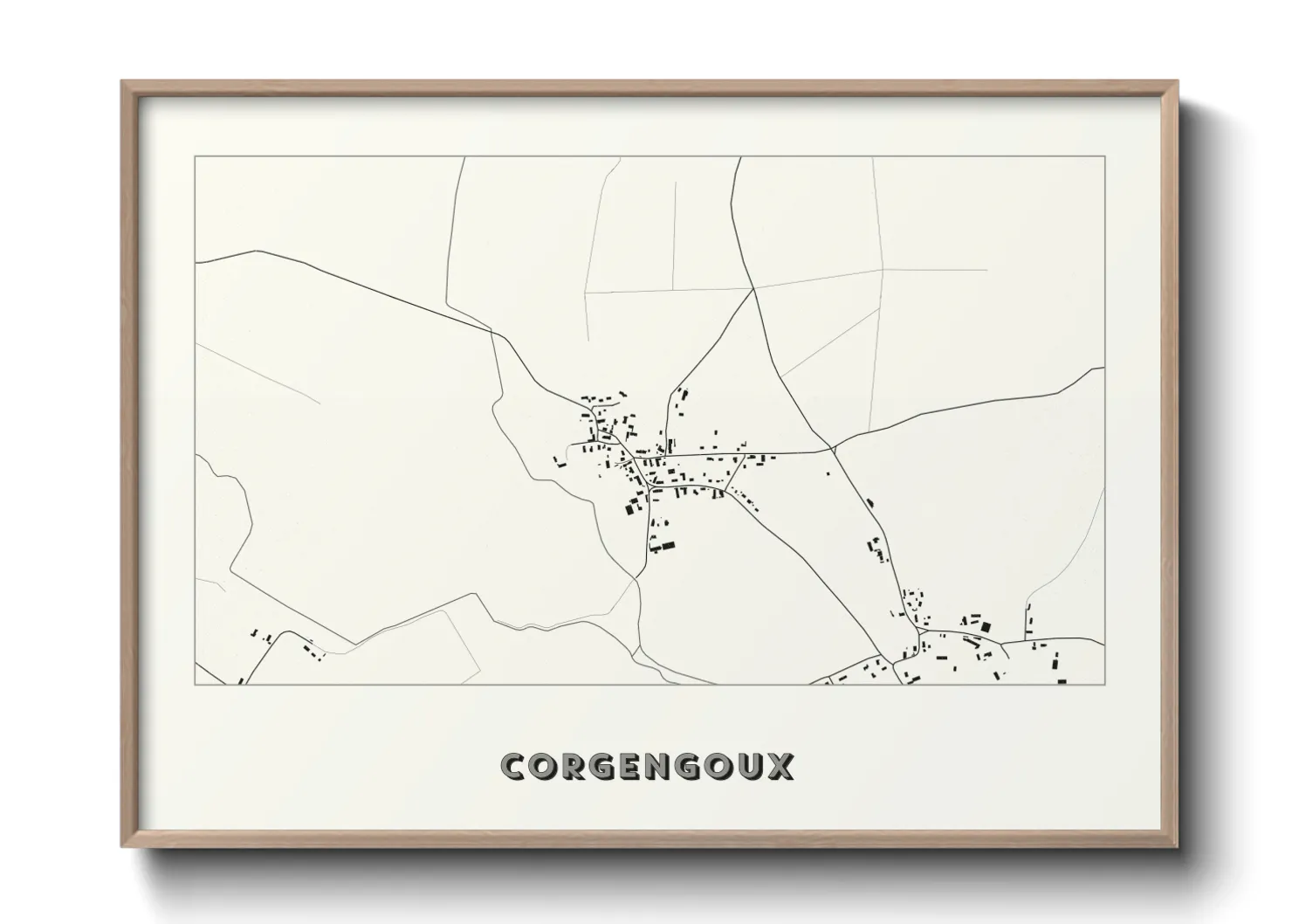 Une affiche de carte sur Corgengoux