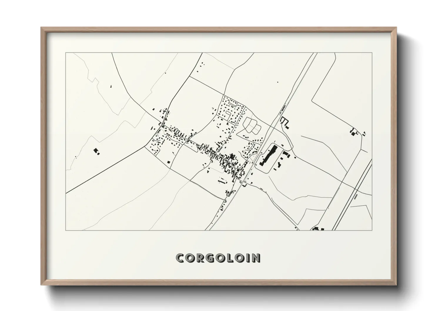 Une affiche de carte sur Corgoloin