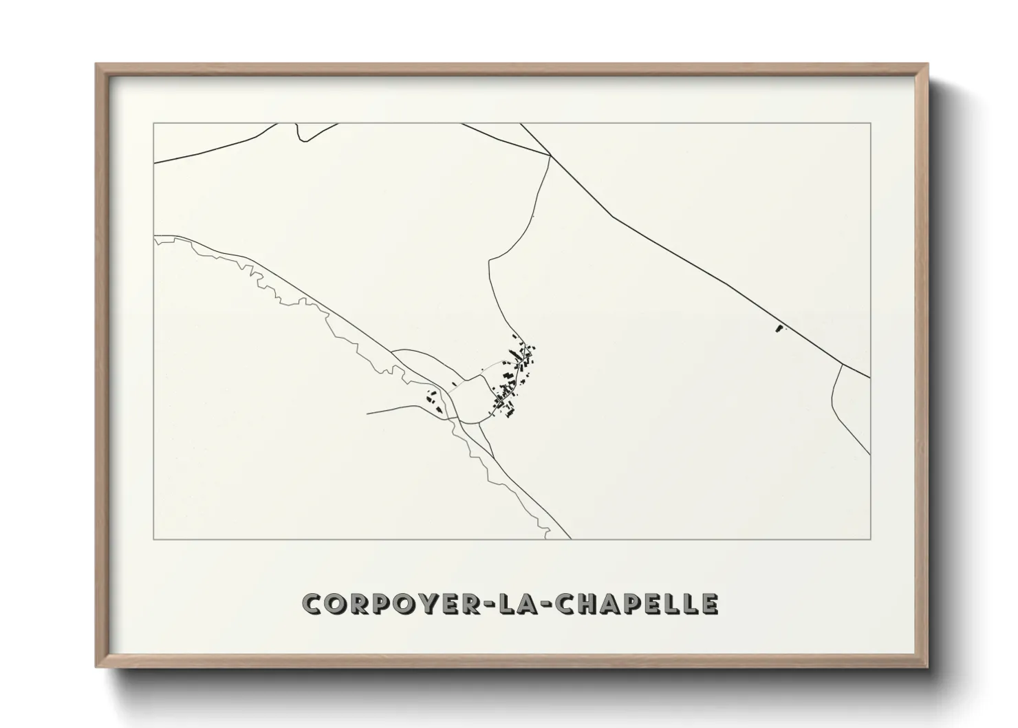Une affiche de carte sur Corpoyer-la-Chapelle