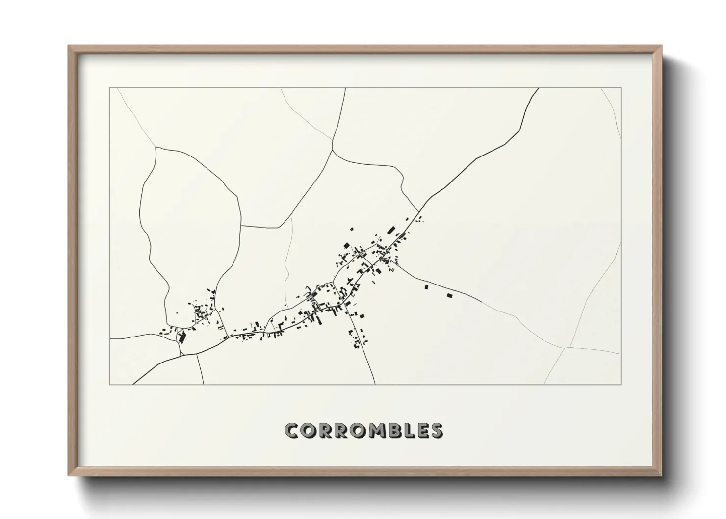 Une affiche de carte sur Corrombles